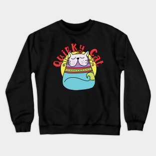 Quirky Cat Meditating Cat Crewneck Sweatshirt